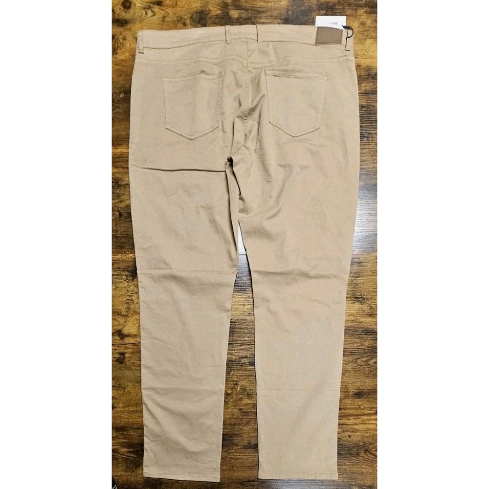Peter Millar Golf Pants Crown Ultimate Sateen 42 x 34 Rye Brown Cotton NWT  $178 - Picture 4 of 6